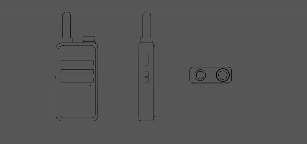Walkie talkie turnaround prop
