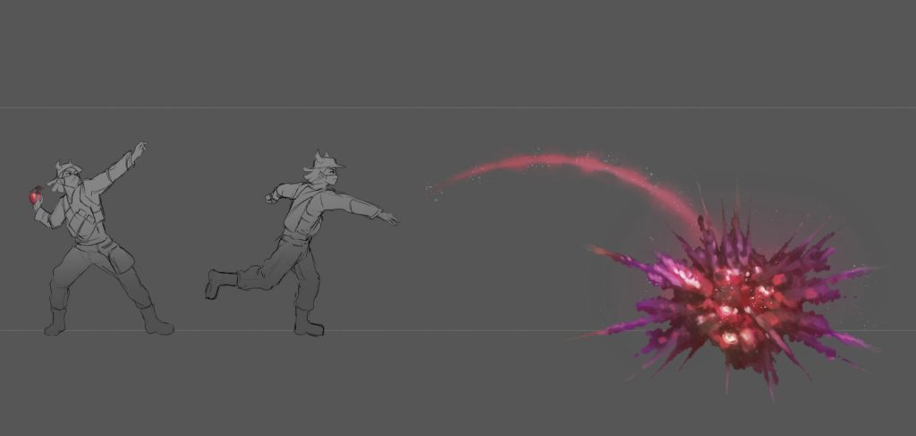 Heart grenades prop throw