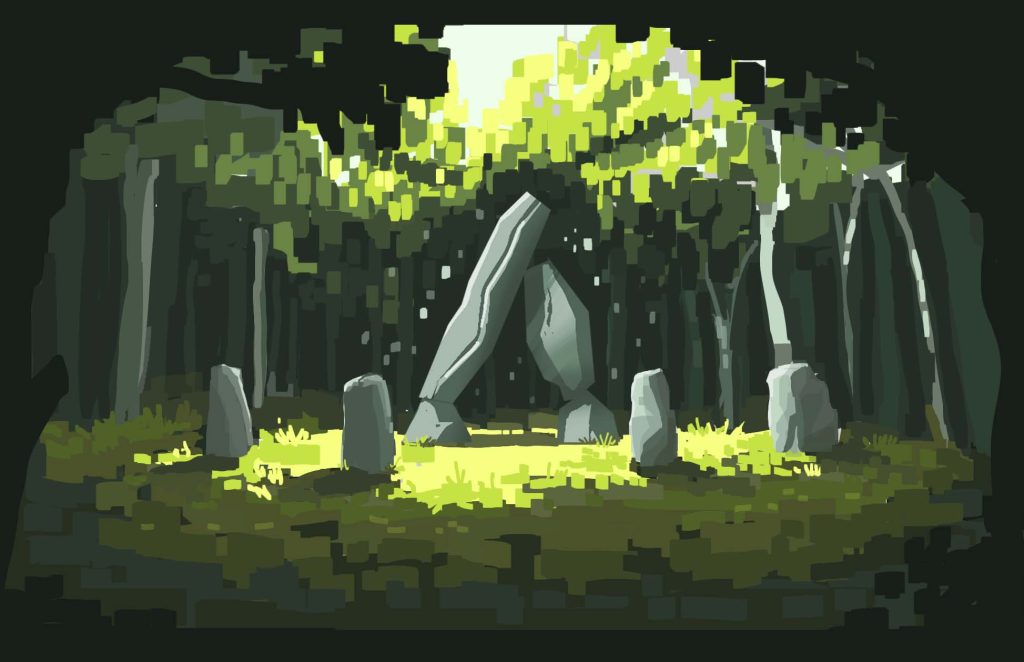 Magical portal stone